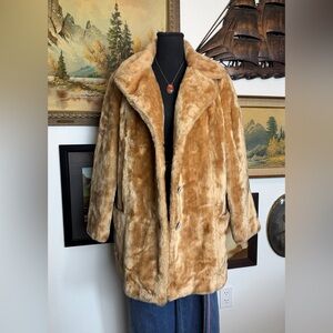 Vintage WHITE STAG Penny Lane Style “Teddy Bear” Coat Faux Fur Jacket